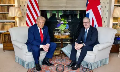 यूके यात्रा : अमेरिकी राष्ट्रपति ट्रंप ने पीएम मोदी के साथ अच्छे रिश्तों की बात कही