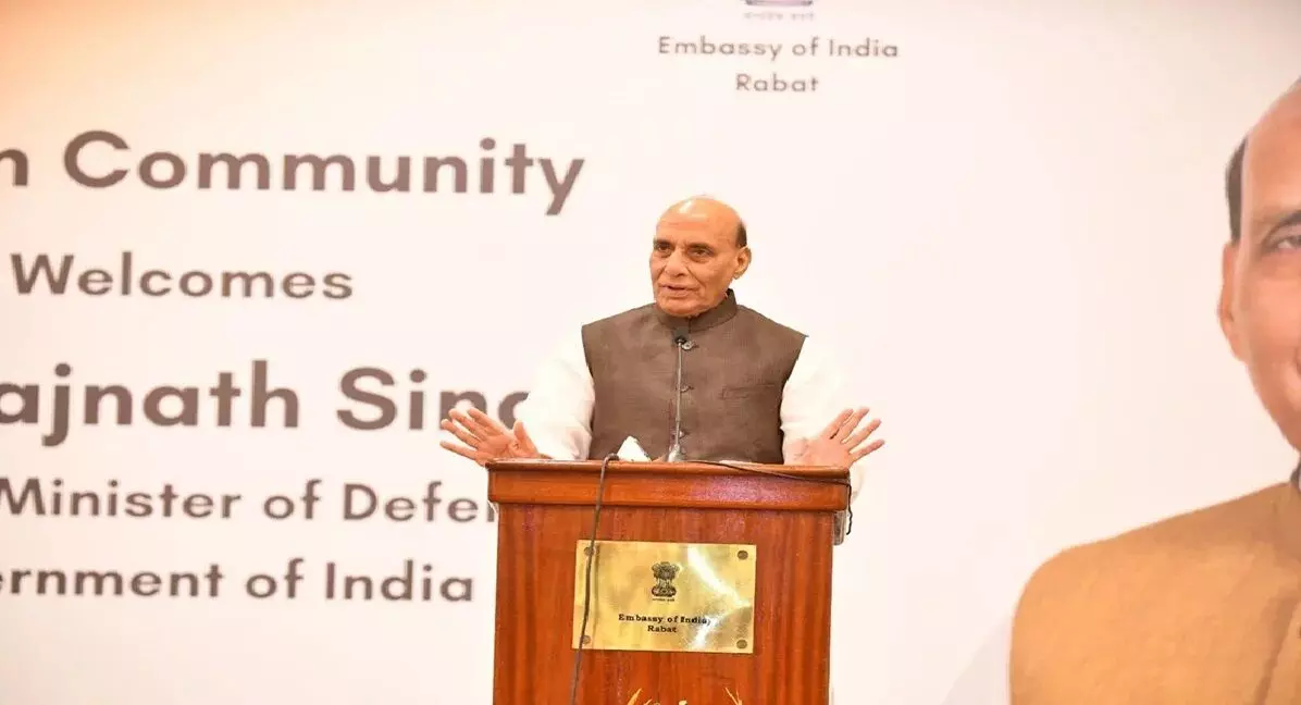 हमने धर्म देखकर नहीं, कर्म देखकर मारा है : मोरक्को में बोले राजनाथ सिंह