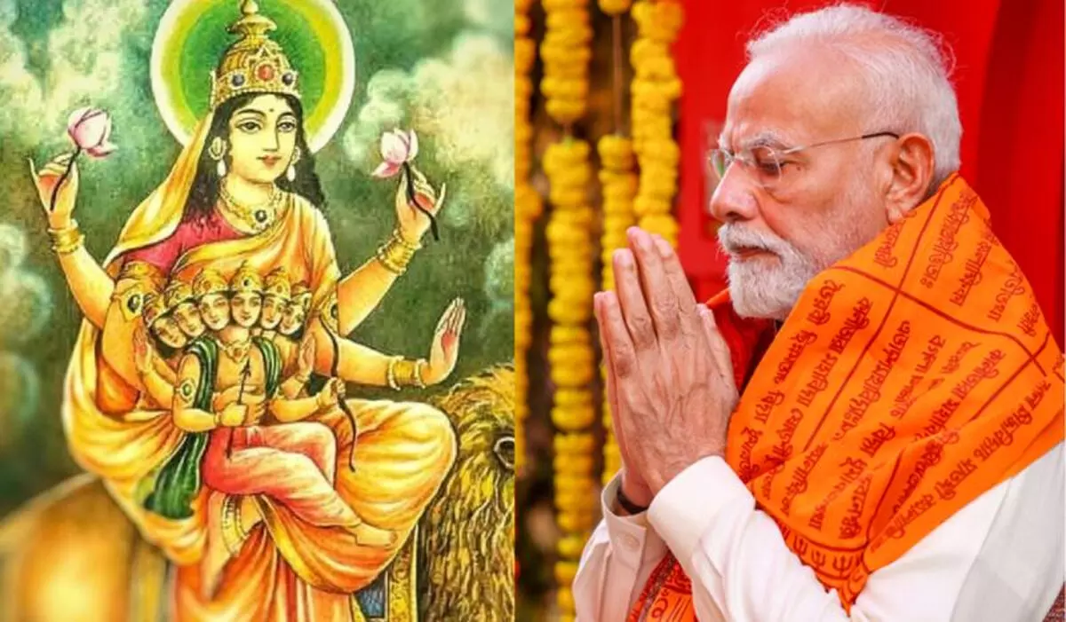 नवरात्रि के पांचवें दिन पीएम मोदी ने मां स्कंदमाता की उपासना कर सुख-समृद्धि की कामना की