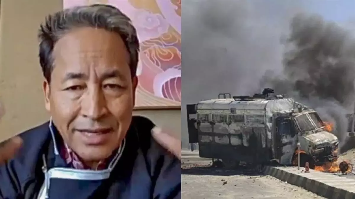 लद्दाख पुलिस का दावा, सोनम वांगचुक केंद्र के साथ बातचीत को पटरी से उतारना चाहते थे, लेह हिंसा में विदेशी साजिश का भी आरोप