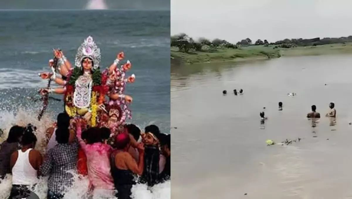 उज्जैन के पास देवी दुर्गा की मूर्ति विसर्जन के दौरान दो बच्चों की मौत, एक लापता उज्जैन के पास देवी दुर्गा की मूर्ति विसर्जन के दौरान दो बच्चों की मौत, एक लापता