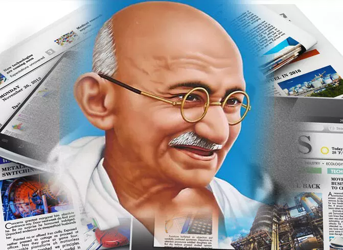 समाचार मीडिया और गांधी