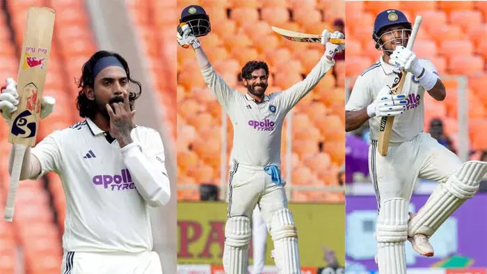 अहमदाबाद टेस्ट: जुरेल, जडेजा, राहुल का शतक, भारत मजबूत