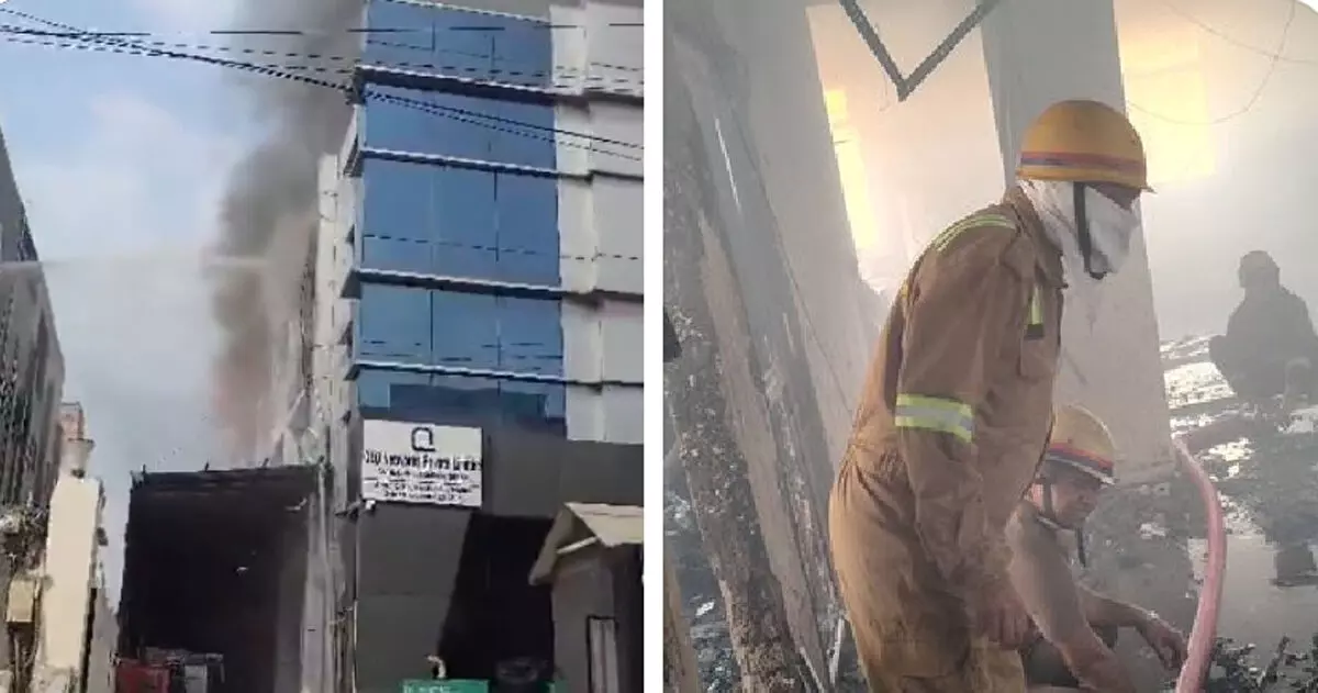 नोएडा के सेक्टर-63 की कंपनी में लगी भीषण आग, दमकल की पांच गाड़ियों ने पाया काबू नोएडा के सेक्टर-63 की कंपनी में लगी भीषण आग, दमकल की पांच गाड़ियों ने पाया काबू