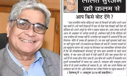 ललित सुरजन की कलम से - आप किसे वोट देंगे?