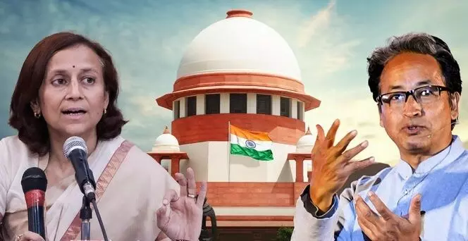 सोनम वांगचुक की पत्नी गीतांजलि की याचिका पर सुप्रीम कोर्ट आज करेगा सुनवाई सोनम वांगचुक की पत्नी गीतांजलि की याचिका पर सुप्रीम कोर्ट आज करेगा सुनवाई