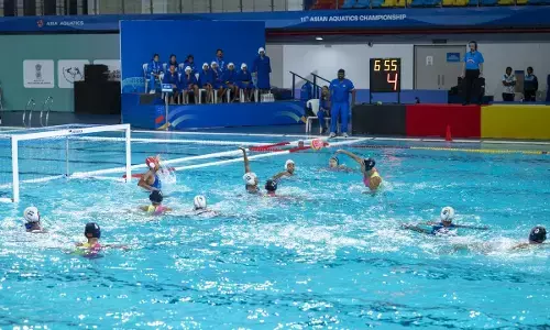 एशियाई एक्वेटिक्स चैंपियनशिप: महिला वाटर पोलो क्वार्टर फाइनल में भारत चीन से 6-34 से हारा एशियाई एक्वेटिक्स चैंपियनशिप: महिला वाटर पोलो क्वार्टर फाइनल में भारत चीन से 6-34 से हारा