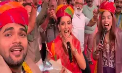 कोटा में अक्षरा सिंह की आवाज का चला जादू, सतरंगी पगड़ी संग लाल साड़ी में बिखेरा जलवा , फैंस ने जमकर लुटाया प्यार