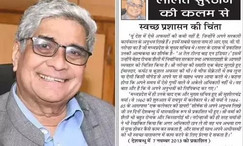 ललित सुरजन की कलम से - स्वच्छ प्रशासन की चिंता