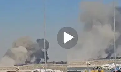 दुबई एयर शो के दौरान भारत का लड़ाकू विमान तेजस क्रैश, जमीन से टकराते ही विमान में आग लग गई