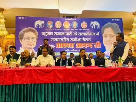 बिहार चुनाव के बाद बहुजन समाज पार्टी की समीक्षा बैठक, आकाश आनंद, राज्यसभा सांसद रामजी समेत नई नेता रहे मौजूद बिहार चुनाव के बाद बहुजन समाज पार्टी की समीक्षा बैठक, आकाश आनंद, राज्यसभा सांसद रामजी समेत नई नेता रहे मौजूद