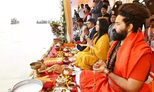 यूपी: वार्षिक धार्मिक मेले का काउंटडाउन शुरू, त्रिवेणी की पवित्र धारा में सम्पन्न हुआ गंगा पूजन