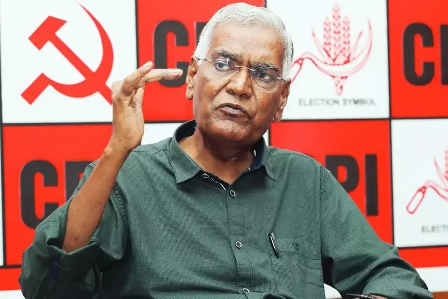 भाकपा महासचिव डी.राजा का बड़ा आरोप, केंद्र सरकार के इशारे पर पर काम रहा चुनाव आयोग भाकपा महासचिव डी.राजा का बड़ा आरोप, केंद्र सरकार के इशारे पर पर काम रहा चुनाव आयोग