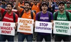 गिग वर्कर्स हड़ताल पर, डिलीवरी और ई-कॉमर्स प्लेटफॉर्म से जुड़े कर्मचारियों ने फिक्स सैलरी और सुरक्षा की उठाई मांग