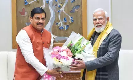 दिल्ली दौरे पर सीएम मोहन यादव, पीएम मोदी से की मुलाकात