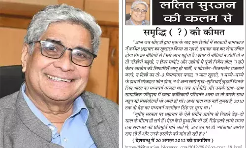 ललित सुरजन की कलम से - समृद्धि (?) की कीमत