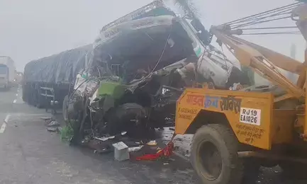 राजस्थान: भीलवाड़ा में घने कोहरे के कारण भीषण सड़क हादसा, एक की मौत