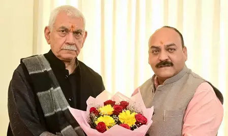 मुनीश शर्मा ने एलजी मनोज सिन्हा से मुलाकात, विकास और सुरक्षा पर चर्चा