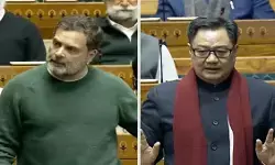 लोकसभा में राहुल गांधी का दावा- अध्यक्ष ने बोलने देने का आश्‍वासन दिया था, किरेन रिजिजू  बोले-कोई आश्‍वासन नहीं दिया, लोकसभा स्थगित