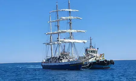 मिस्र के सफागा बंदरगाह पर पहुंचा भारत का आईएनएस सुदर्शनी, पोत का गर्मजोशी से हुआ स्‍वागत