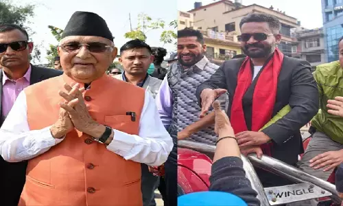नेपाल में आम चुनाव के लिए वोटिंग जारी, बालेन शाह-पुष्प कमल दहल ने डाला वोट