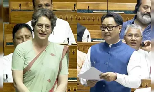 प्रियंका गांधी नेता प्रतिपक्ष होतीं तो..., संसदीय कार्य मंत्री रिजिजू ने लोकसभा में की कांग्रेस सांसद की तारीफ