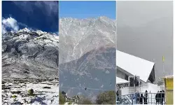 उत्तराखंड में मौसम की करवट, ऊंचाई पर बर्फ़बारी