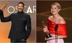 Oscars 2026: माइकल बी जॉर्डन और जेसी बकले बने बेस्ट एक्टर-एक्ट्रेस; यहां जानें किस-किसने जीती ऑस्कर की ट्रॉफी Oscars 2026: माइकल बी जॉर्डन और जेसी बकले बने बेस्ट एक्टर-एक्ट्रेस; यहां जानें किस-किसने जीती ऑस्कर की ट्रॉफी