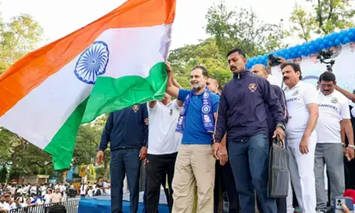 राहुल गांधी ने रन फॉर अंबेडकर, रन फॉर संविधान को हरी झंडी दिखाई, संविधान की रक्षा का लिया संकल्प राहुल गांधी ने रन फॉर अंबेडकर, रन फॉर संविधान को हरी झंडी दिखाई, संविधान की रक्षा का लिया संकल्प