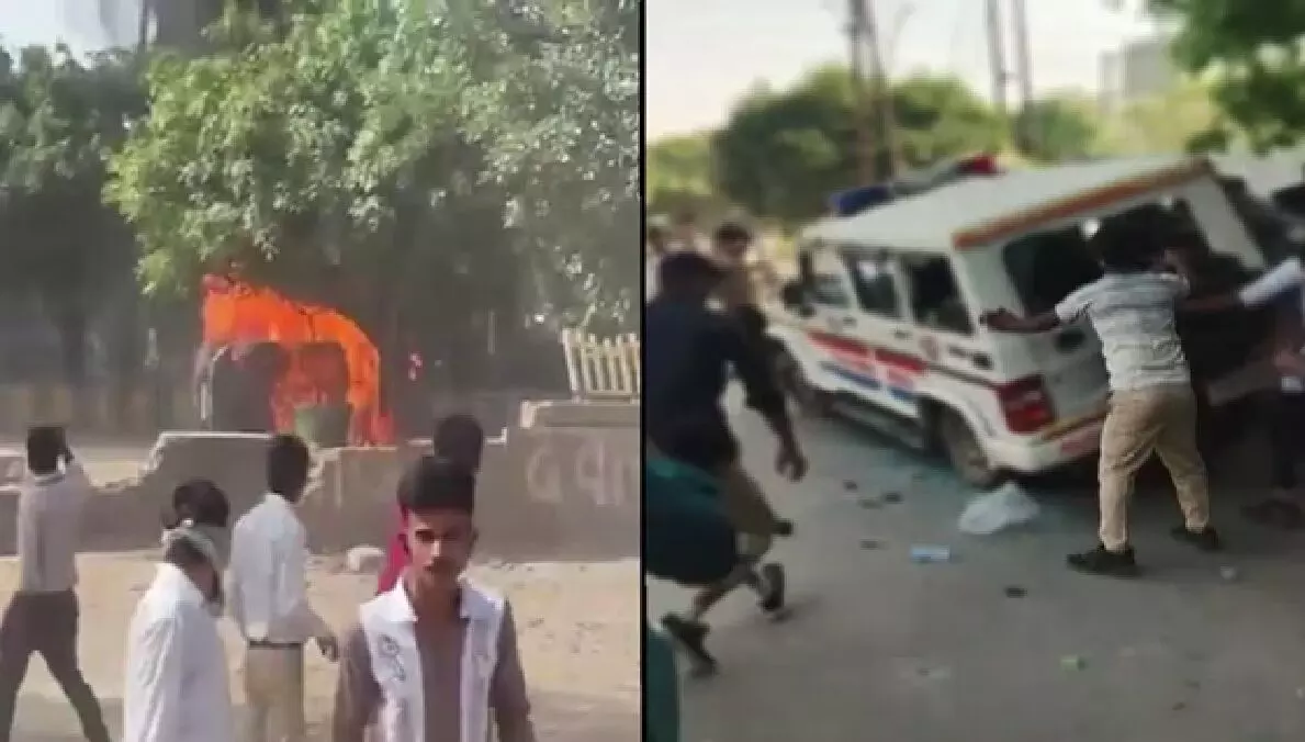 नोएडा में सैलरी बढ़ाने की मांग को लेकर कर्मचारियों का उग्र प्रदर्शन, पुलिस पर पथराव; गाड़ियों में लगाई आग नोएडा में सैलरी बढ़ाने की मांग को लेकर कर्मचारियों का उग्र प्रदर्शन, पुलिस पर पथराव; गाड़ियों में लगाई आग