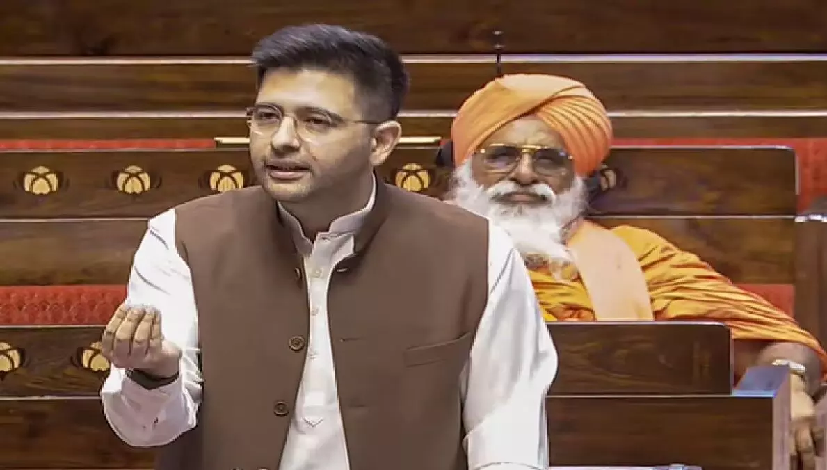 राज्यसभा में खुलकर बोले राघव चड्ढा; अपनी ही पार्टी पर कसा तंज, कहा-मैं हटाया गया उपनेता हूं राज्यसभा में खुलकर बोले राघव चड्ढा; अपनी ही पार्टी पर कसा तंज, कहा-मैं हटाया गया उपनेता हूं