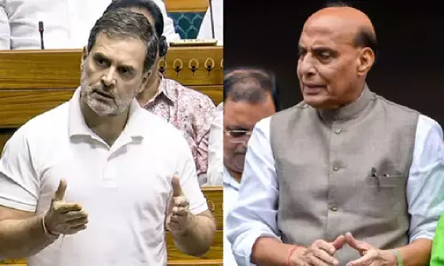 संसद में राहुल के बयान पर हंगामा: रक्षा मंत्री राजनाथ सिंह बोले- देश से माफी मांगें; ऑपरेशन सिंदूर का भी जिक्र संसद में राहुल के बयान पर हंगामा: रक्षा मंत्री राजनाथ सिंह बोले- देश से माफी मांगें; ऑपरेशन सिंदूर का भी जिक्र