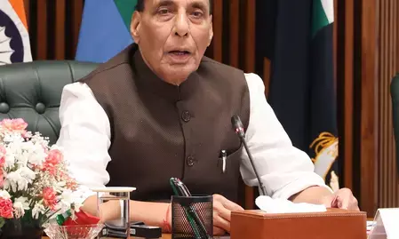 पश्चिम एशिया संकट पर राजनाथ सिंह की अध्यक्षता में GoM की अहम बैठक: ऊर्जा सुरक्षा और सप्लाई चेन पर होगी चर्चा पश्चिम एशिया संकट पर राजनाथ सिंह की अध्यक्षता में GoM की अहम बैठक: ऊर्जा सुरक्षा और सप्लाई चेन पर होगी चर्चा