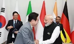 होर्मुज संकट पर साथ आए भारत और दक्षिण कोरिया: राष्ट्रपति ली ने समुद्री मार्ग खोलने के लिए सहयोग का दिया भरोसा होर्मुज संकट पर साथ आए भारत और दक्षिण कोरिया: राष्ट्रपति ली ने समुद्री मार्ग खोलने के लिए सहयोग का दिया भरोसा