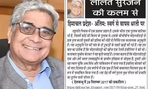 ललित सुरजन की कलम से हिमाचल प्रदेश- अंतिम: स्वर्ग से वापस धरती पर ललित सुरजन की कलम से हिमाचल प्रदेश- अंतिम: स्वर्ग से वापस धरती पर