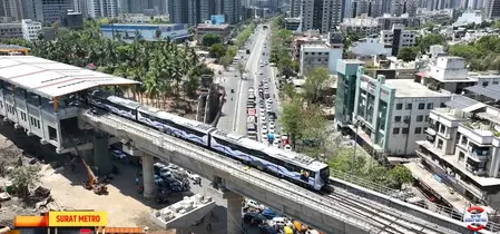 सूरत में मेट्रो का सपना हुआ साकार: सूरत मेट्रो के 40 किमी लंबे नेटवर्क पर काम तेज, ट्रायल शुरू सूरत में मेट्रो का सपना हुआ साकार: सूरत मेट्रो के 40 किमी लंबे नेटवर्क पर काम तेज, ट्रायल शुरू