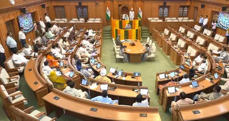 दिल्ली विधानसभा सत्र का विशेष सत्र शुरू, सदन में कई अहम मुद्दों पर चर्चा दिल्ली विधानसभा सत्र का विशेष सत्र शुरू, सदन में कई अहम मुद्दों पर चर्चा