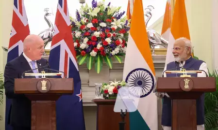 पीएम मोदी के नेतृत्व ने भारत-न्यूजीलैंड एफटीए को तेजी से आगे बढ़ाने में निभाई अहम भूमिका: टॉड मैक्ले पीएम मोदी के नेतृत्व ने भारत-न्यूजीलैंड एफटीए को तेजी से आगे बढ़ाने में निभाई अहम भूमिका: टॉड मैक्ले