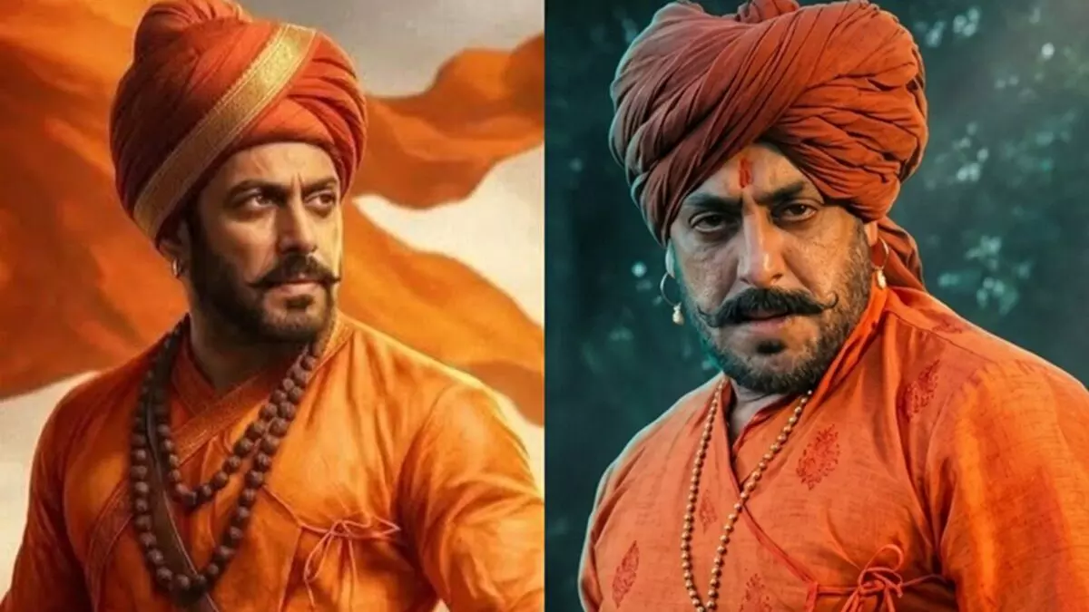 ‘राजा शिवाजी’ में सलमान खान का सरप्राइज कैमियो: भगवा पगड़ी और मूंछों वाले लुक ने खींचा ध्यान ‘राजा शिवाजी’ में सलमान खान का सरप्राइज कैमियो: भगवा पगड़ी और मूंछों वाले लुक ने खींचा ध्यान