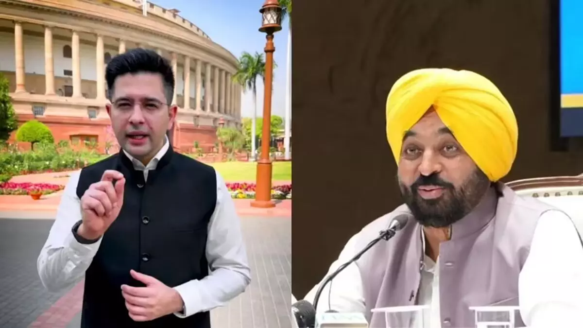 राघव चड्ढा और भगवंत मान की राष्ट्रपति से मुलाकात कल, दलबदल कानून और पंजाब सरकार पर बढ़ा कार्रवाई पर टकराव राघव चड्ढा और भगवंत मान की राष्ट्रपति से मुलाकात कल, दलबदल कानून और पंजाब सरकार पर बढ़ा कार्रवाई पर टकराव