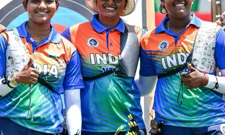 आर्चरी विश्व कप स्टेज 2: भारतीय महिला रिकर्व टीम कोरिया को हराकर फाइनल में पहुंची आर्चरी विश्व कप स्टेज 2: भारतीय महिला रिकर्व टीम कोरिया को हराकर फाइनल में पहुंची