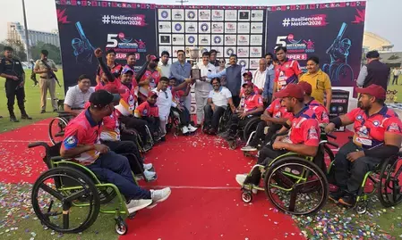 नेशनल व्हीलचेयर क्रिकेट चैंपियनशिप: उत्तर प्रदेश ने रोमांचक मुकाबले में हरियाणा को हराकर जीता खिताब नेशनल व्हीलचेयर क्रिकेट चैंपियनशिप: उत्तर प्रदेश ने रोमांचक मुकाबले में हरियाणा को हराकर जीता खिताब