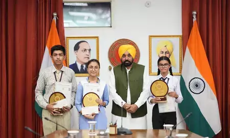पंजाब बोर्ड 10वीं के नतीजे घोषित: सीएम मान ने टॉपर्स की सराहना की, कहा- बच्चों में प्रतिभा की कोई कमी नहीं पंजाब बोर्ड 10वीं के नतीजे घोषित: सीएम मान ने टॉपर्स की सराहना की, कहा- बच्चों में प्रतिभा की कोई कमी नहीं