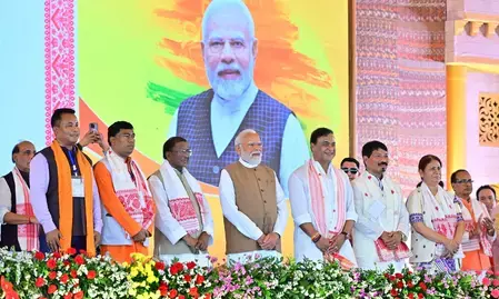 पूर्वोत्तर की सबसे बड़ी राजनीतिक सभा, हिमंत सरमा के शपथ ग्रहण में पीएम मोदी-अमित शाह सहित 20 सीएम पहुंचे पूर्वोत्तर की सबसे बड़ी राजनीतिक सभा, हिमंत सरमा के शपथ ग्रहण में पीएम मोदी-अमित शाह सहित 20 सीएम पहुंचे