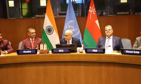 ‘आईएनएसवी कौण्डिन्य का सफर’: भारत-ओमान ने यूएन में दिखाई प्राचीन व्यापार मार्गों पर साझा समुद्री विरासत