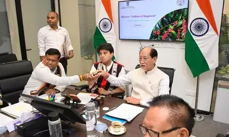 केंद्रीय मंत्री ज्योतिरादित्य सिंधिया ने कॉफीज ऑफ नागालैंड मिशन का शुभारंभ किया