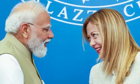 भारत-इटली ने 2029 तक द्विपक्षीय व्यापार 20 अरब यूरो तक पहुंचाने पर जताई सहमति भारत-इटली ने 2029 तक द्विपक्षीय व्यापार 20 अरब यूरो तक पहुंचाने पर जताई सहमति