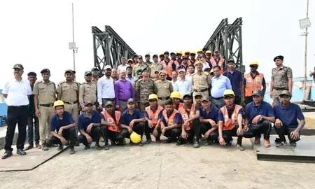 विक्रमशिला सेतु पर 170 फीट लंबा बेली ब्रिज तैयार, जल्द बहाल होगी आवाजाही
