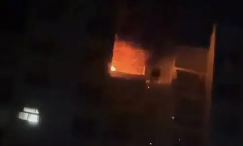 नोएडा की लोटस सोसाइटी में भीषण आग नोएडा की लोटस सोसाइटी में भीषण आग