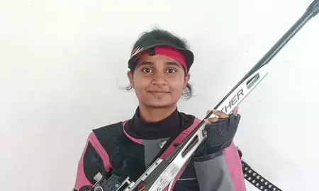 शूटिंग वर्ल्ड कप: साक्षी पाडेकर ने अपने डेब्यू में सातवां स्थान हासिल किया शूटिंग वर्ल्ड कप: साक्षी पाडेकर ने अपने डेब्यू में सातवां स्थान हासिल किया